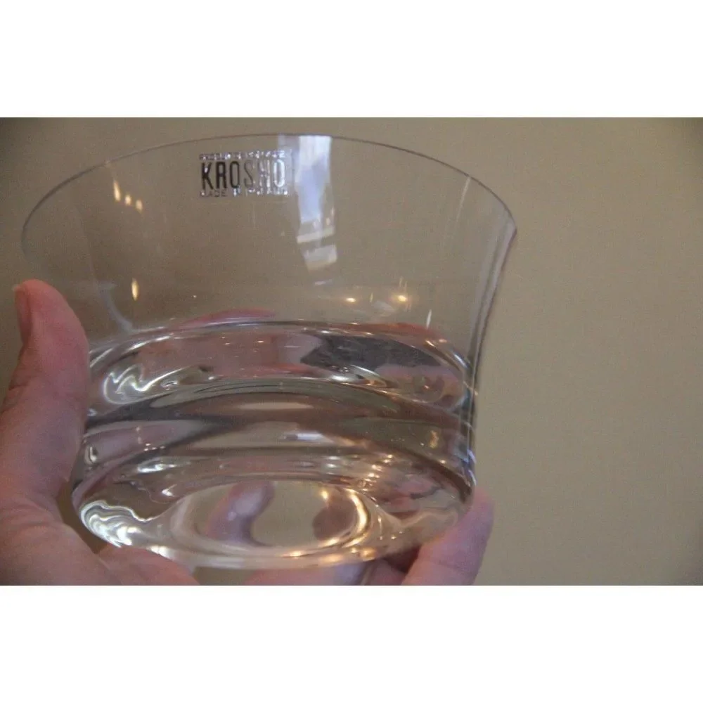 Krosno glass‎ bowl Poland art crystal